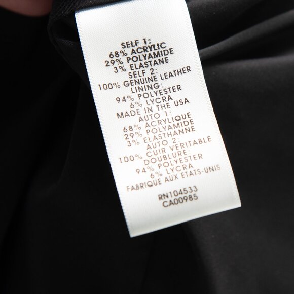 Nanette Lepore Jacket Leather Classic Tailored Textured Black Size 4 - Picture 4 of 7